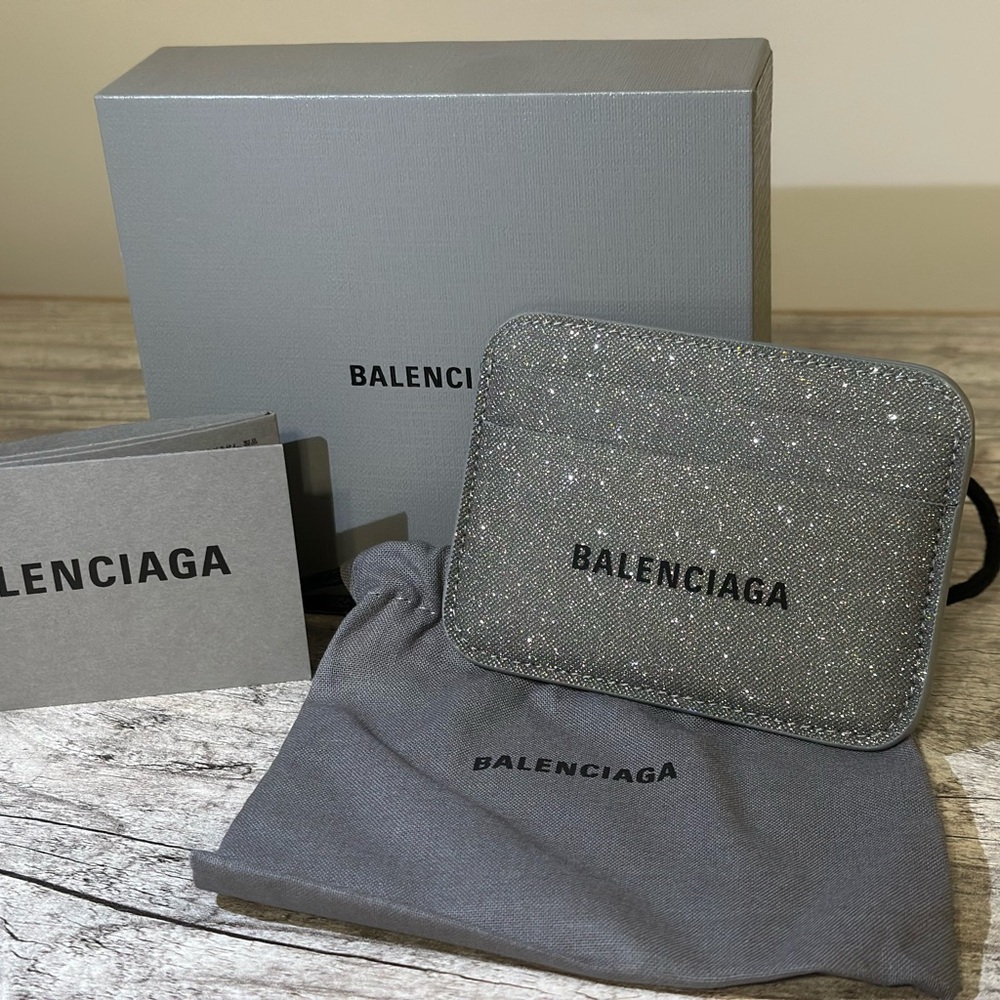 Balenciaga Glittery Gray Pouch